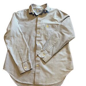 Five Four Mark McNairy Blue and White Pin Stripe Button Down Shirt. Sz Large